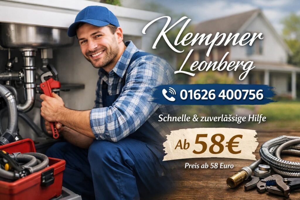 Klempner Leonberg behebt Rohrproblem – schneller Notdienst ab 58€ in Stuttgart