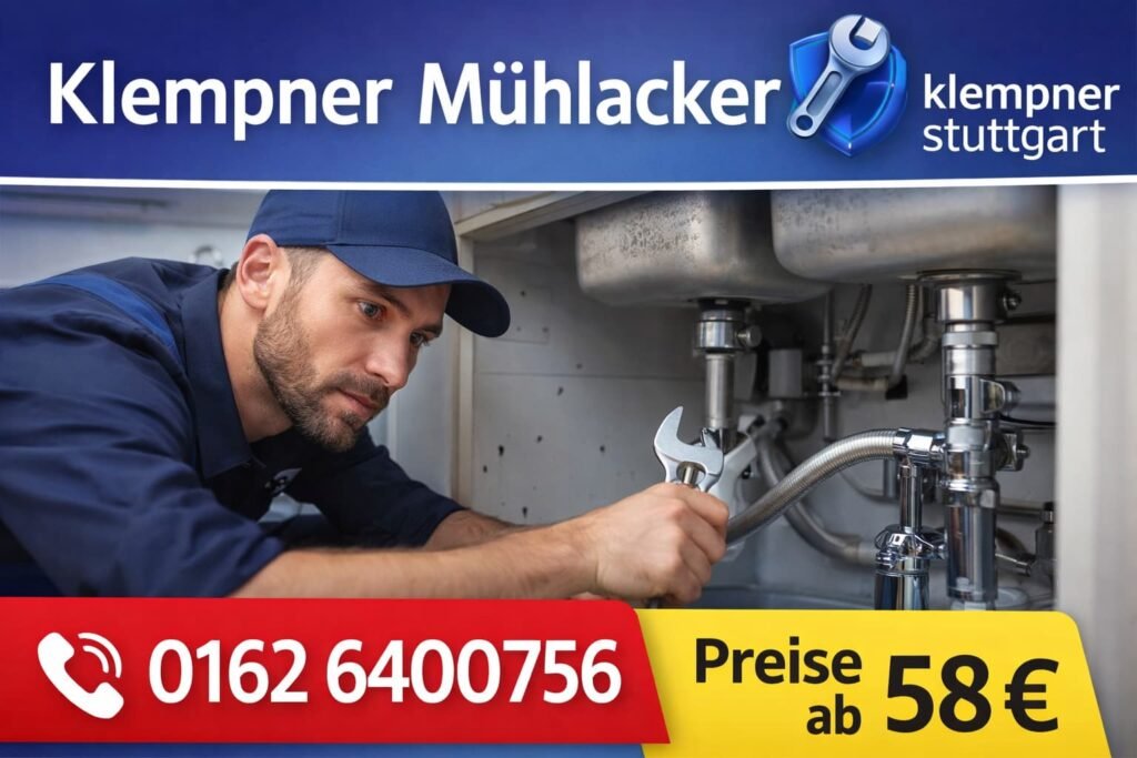 Klempner Mühlacker – Professioneller Sanitärservice in Stuttgart ab 58€ mit schnellem Notdienst und Reparaturservice
