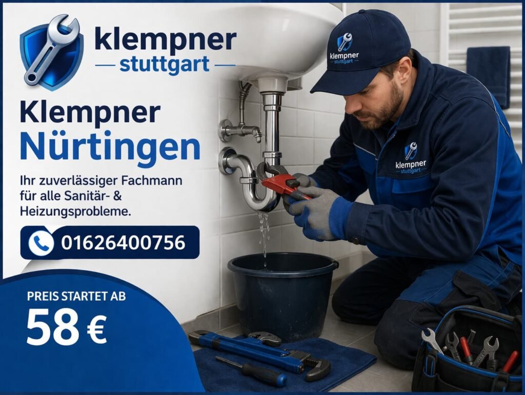 Klempner Nürtingen – professioneller Sanitärservice in Stuttgart, Rohrreparatur ab 58€,