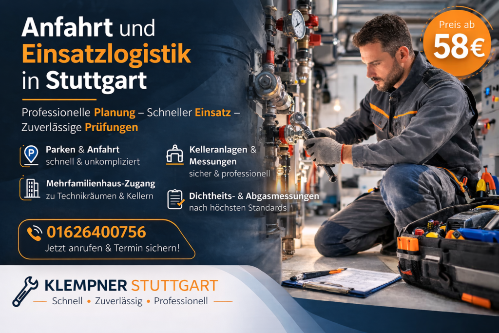 Klempner München Techniker bei Heizungsprüfung im Keller – Service ab 58 €