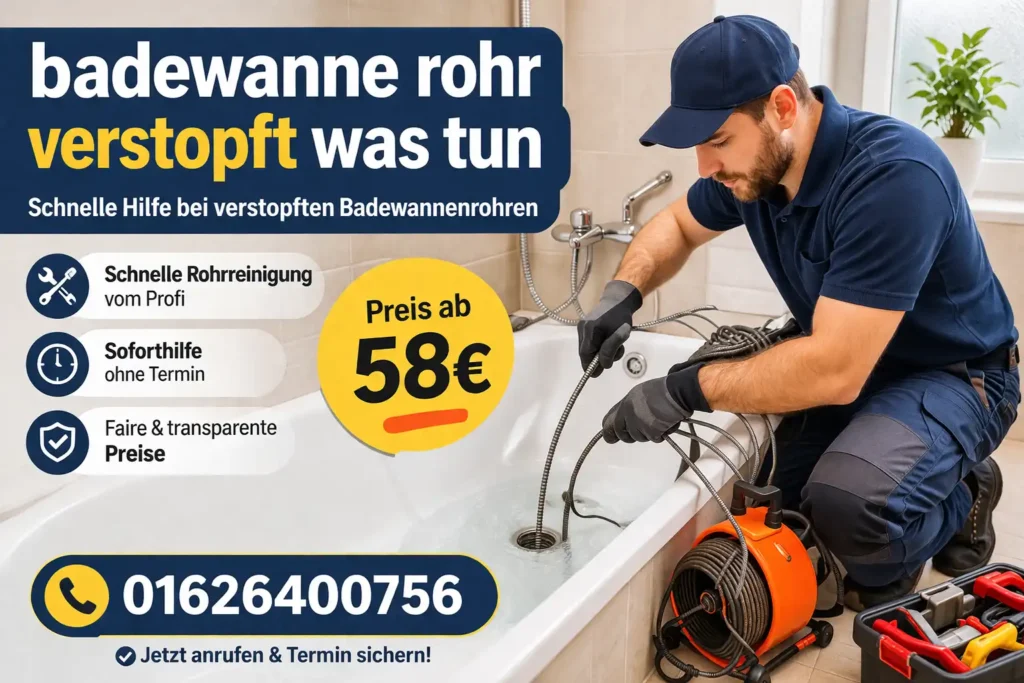Badewanne Rohr Verstopft Was Tun