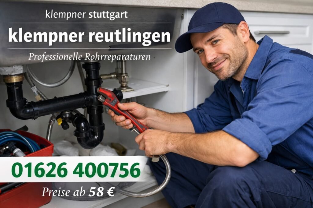 Klempner in Reutlingen behebt Rohrproblem – schneller Service ab 58€