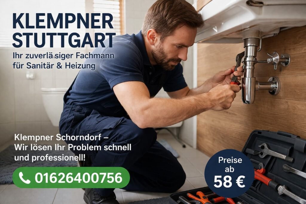 Klempner Stuttgart repariert Rohr unter Spüle – schneller Service in Schorndorf, Notdienst ab 58 €