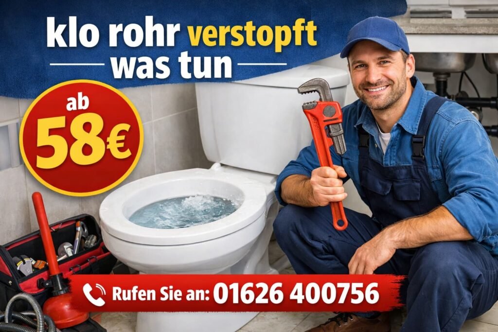 klo rohr verstopft was tun