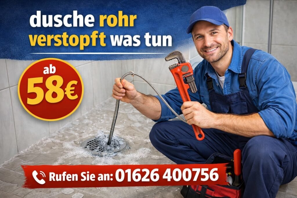 dusche rohr verstopft was tun | Schnelle Hilfe bei Verstopfung