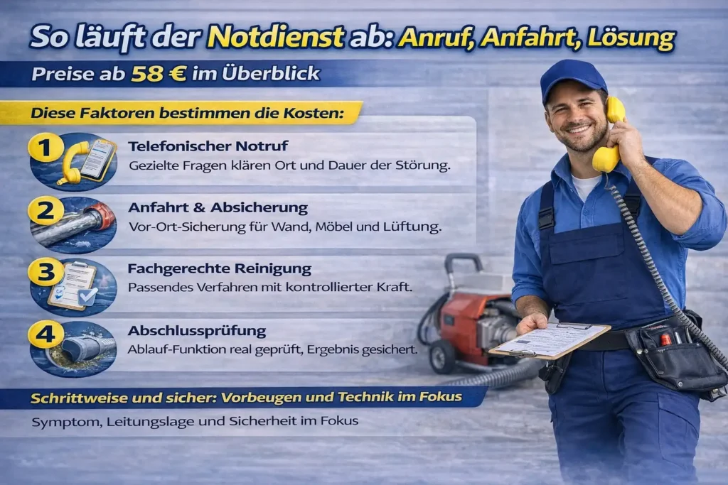So läuft der Notdienst ab: Anruf, Anfahrt, Lösung