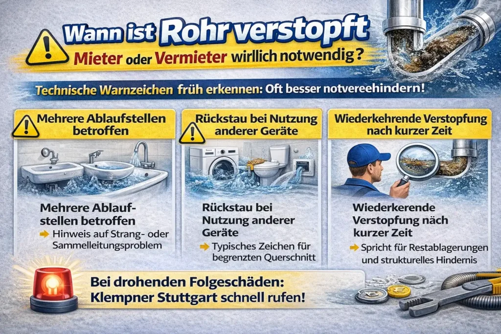 Wann ist rohr verstopft mieter oder vermieter wirklich notwendig?