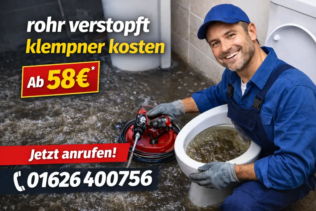 rohr verstopft klempner kosten