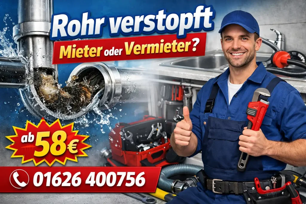 rohr verstopft mieter oder vermieter