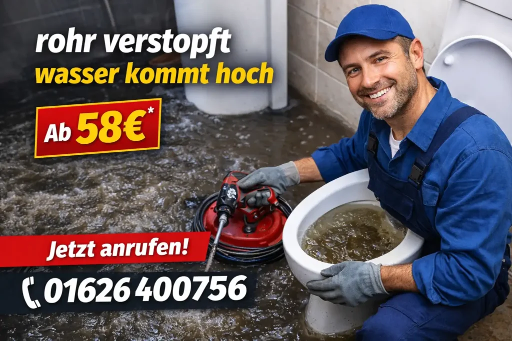rohr verstopft wasser kommt hoch