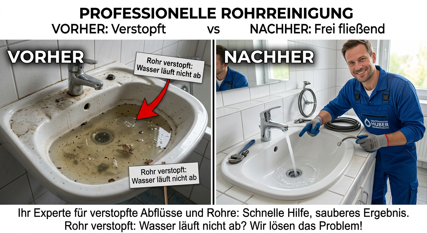 rohr verstopft wasser läuft nicht ab