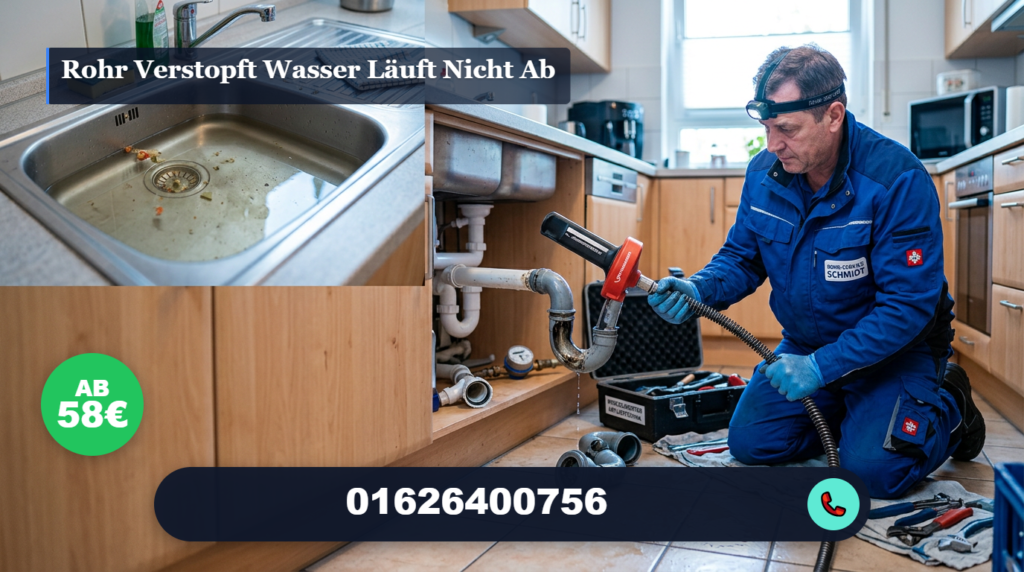 rohr verstopft wasser läuft nicht ab