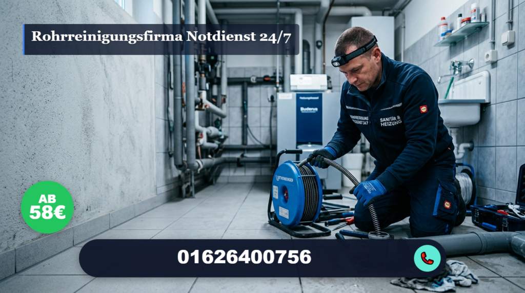 rohrreinigungsfirma notdienst 24/7
