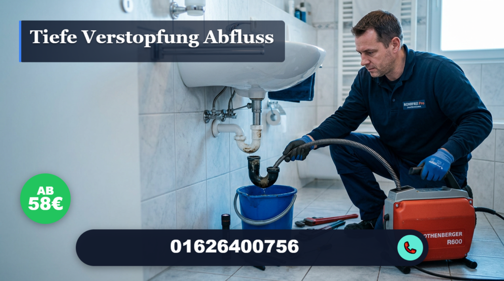 tiefe verstopfung abfluss
