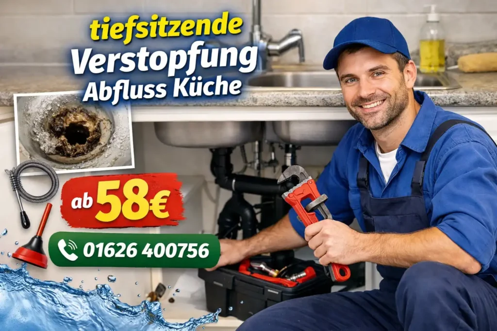 tiefsitzende verstopfung abfluss küche