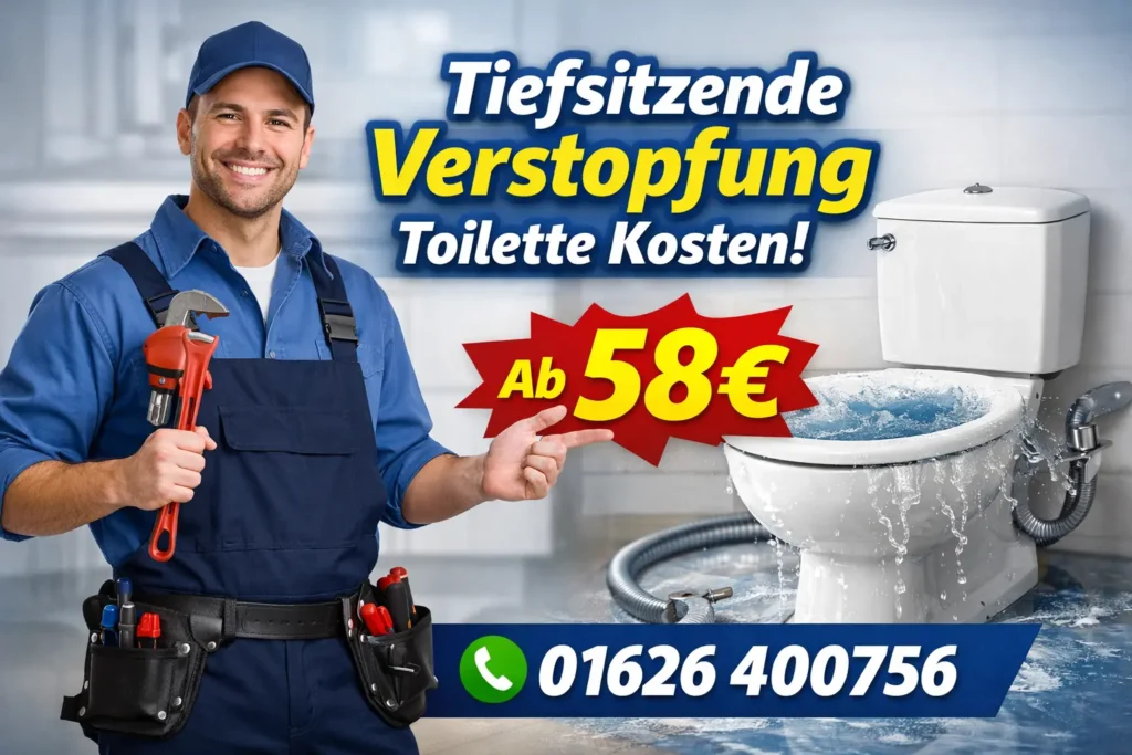 tiefsitzende verstopfung toilette kosten
