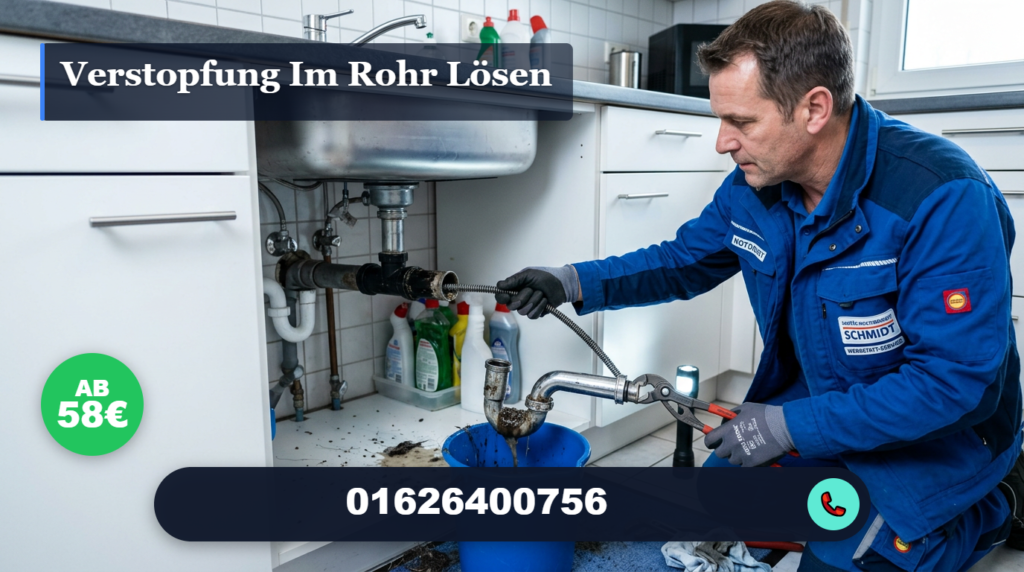 verstopfung im rohr lösen