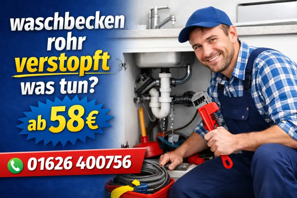 waschbecken rohr verstopft was tun