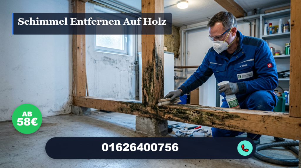 schimmel entfernen auf holz