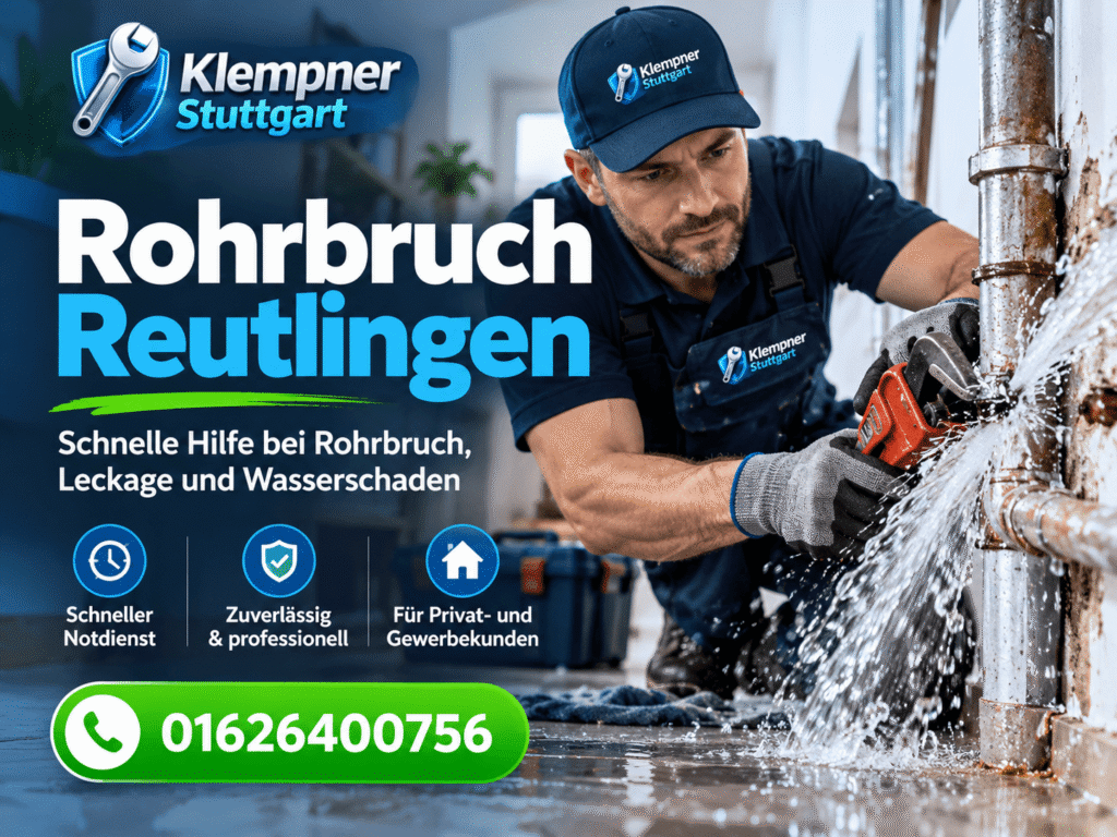 Klempner bei der Reparatur eines Wasserschadens