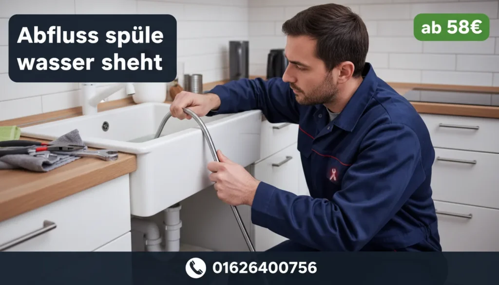 abfluss spüle verstopft wasser steht