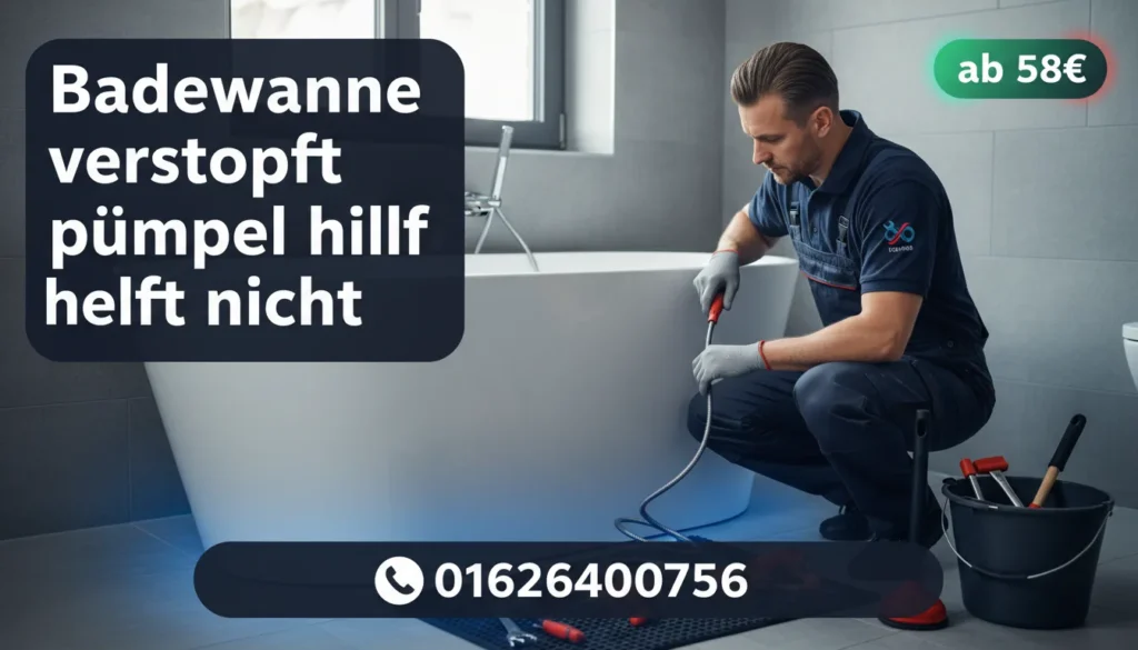 badewanne verstopft pümpel hilft nicht