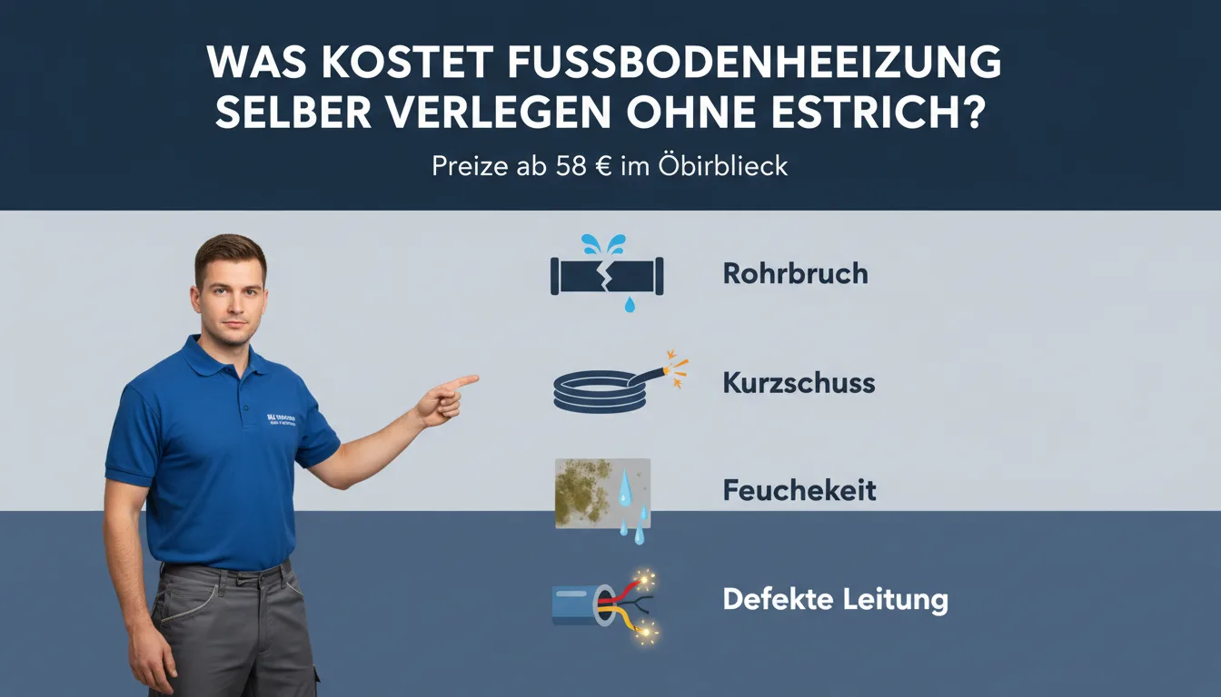fußbodenheizung selber verlegen ohne estrich – Problem