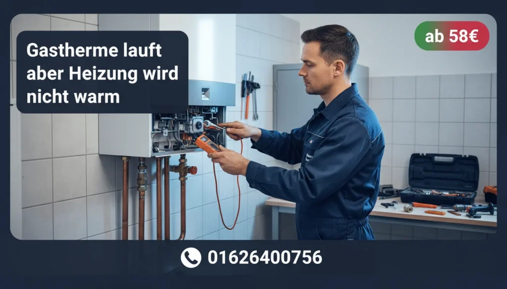 gastherme läuft aber heizung wird nicht warm