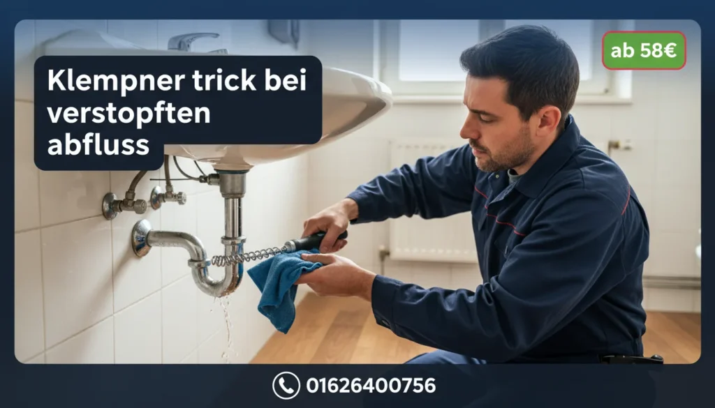 klempner trick bei verstopften abfluss