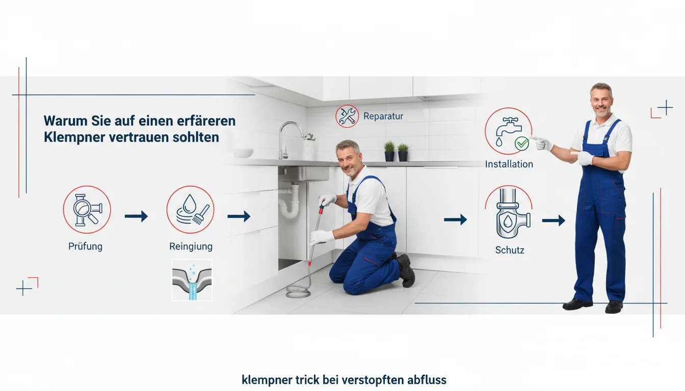 klempner trick bei verstopften abfluss – Lösung