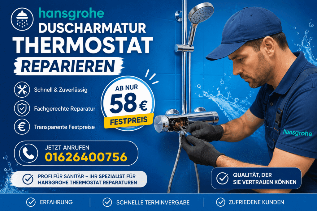 hansgrohe duscharmatur thermostat reparieren ab 58 € – professionelle Reparatur