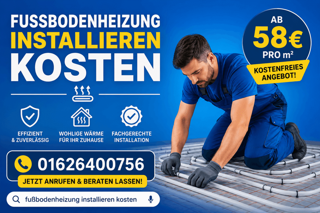 Fußbodenheizung installieren Kosten – Fachbetrieb und Experten im Einsatz